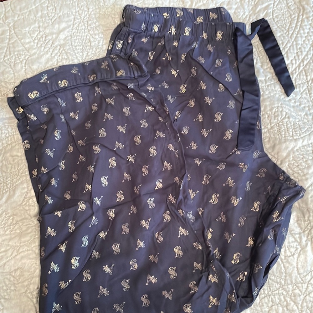 Dark blue and gold VS pj pants